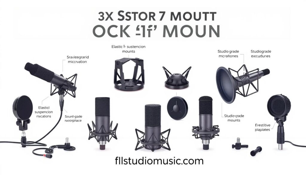 Types of shock mounts for microphones