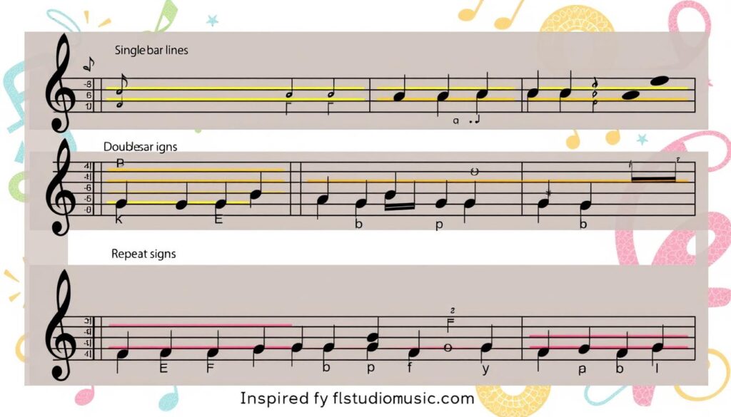 types of bar lines in musical notation
