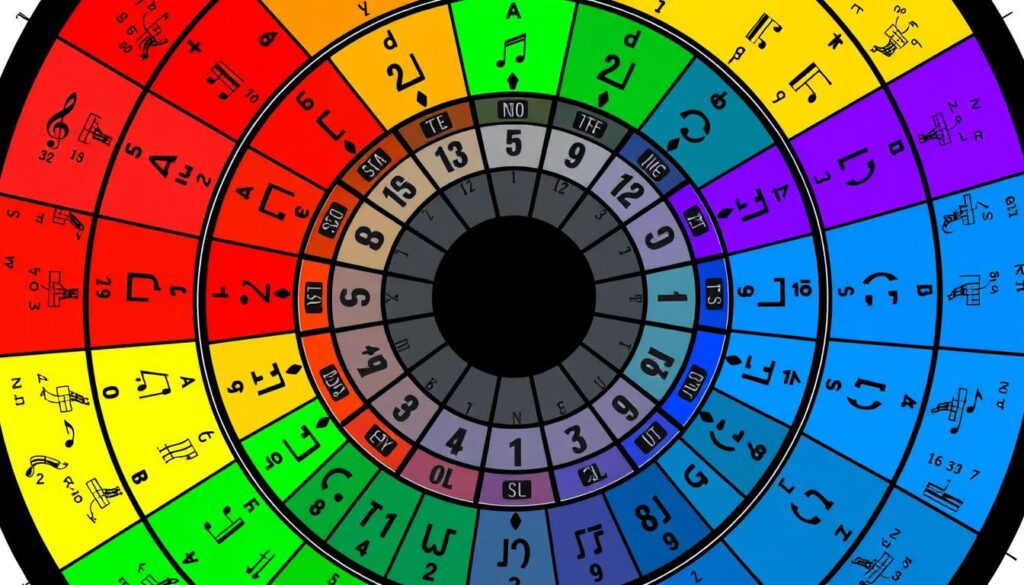 circle of fifths with relative minor keys