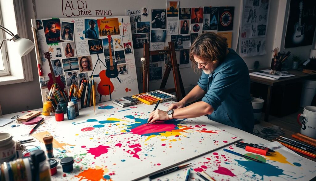 creating a visually appealing album cover