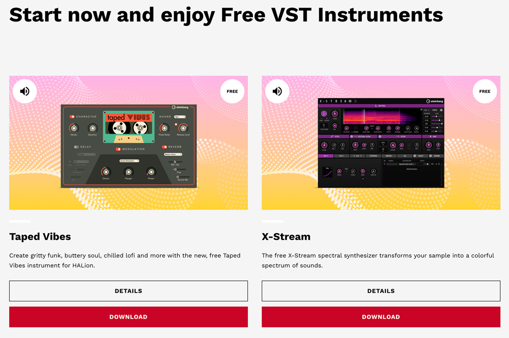 Steinberg Free VST Instruments